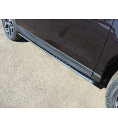 Пороги овальные с проступью на Subaru Forester SUBFOR16-09