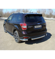 Защита задняя (уголки овальные короткие) на Subaru Forester SUBFOR16-19