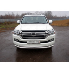 Защита передняя нижняя (двойная) на Toyota Land Cruiser 200 TOYLC20015-25