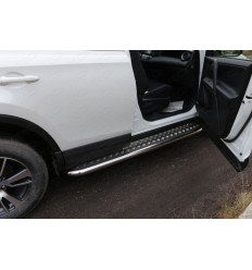 Пороги с площадкой на Toyota Rav 4 TOYRAV15-16
