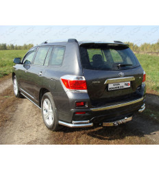 Защита задняя (уголки) на Toyota Highlander TOYHIGHL10-09