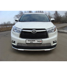 Защита передняя нижняя (с ходовыми огнями) на Toyota Highlander TOYHIGHL14-21