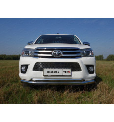 Защита передняя нижняя (двойная) на Toyota Hilux TOYHILUX15-01