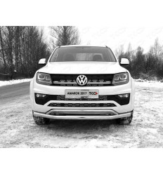 Защита передняя нижняя (двойная) на Volkswagen Amarok VWAMAR17-32