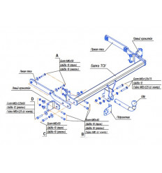 Фаркоп на Mercedes GLK X204 2251A