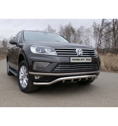 Защита передняя нижняя (кенгурин) на Volkswagen Touareg VWTOUAR14-16