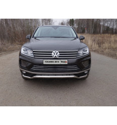 Защита передняя нижняя (кенгурин) на Volkswagen Touareg VWTOUAR14-17