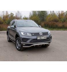 Защита передняя нижняя (кенгурин) на Volkswagen Touareg VWTOUARRL14-11