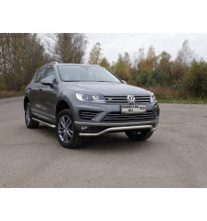 Защита передняя нижняя (кенгурин) на Volkswagen Touareg VWTOUARRL14-12