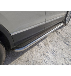 Пороги с площадкой (нерж. лист) на Volkswagen Tiguan VWTIG17-11