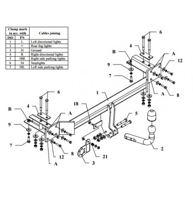 Фаркоп на Chevrolet Lacetti X 19