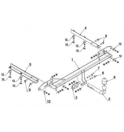 Фаркоп на Chevrolet Orlando X 24