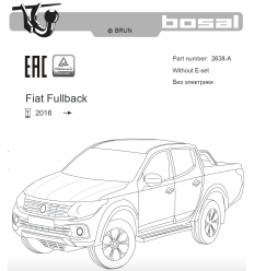 Фаркоп на Fiat Fullback 2638A