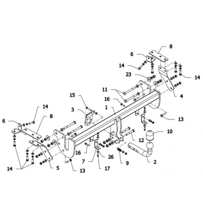 Фаркоп на Mitsubishi ASX Z 43