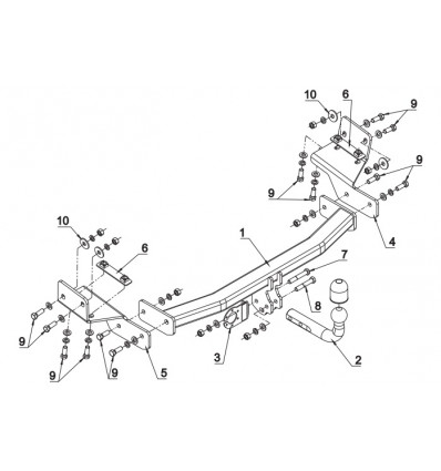 Фаркоп на Fiat Freemont R 49