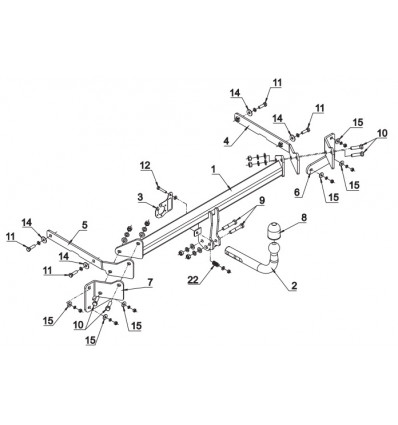 Фаркоп на Ford B-Max C 62