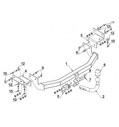 Фаркоп на Hyundai i30 J 65