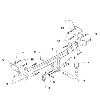 Фаркоп на Hyundai i40 J 66