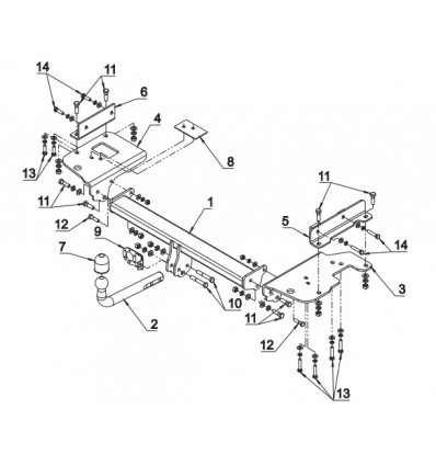 Фаркоп на Hyundai Tucson T 45