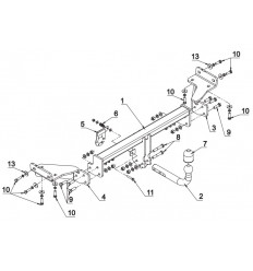 Фаркоп на Hyundai Tucson J 71