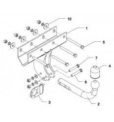 Фаркоп на Jeep Wrangler JP 09