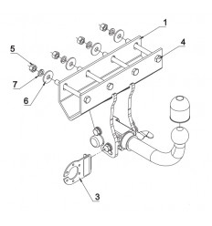 Фаркоп на Jeep Wrangler JP 09A