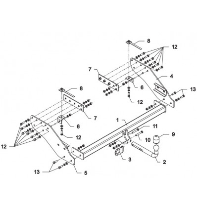 Фаркоп на Mitsubishi L 200 Z 40