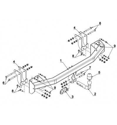 Фаркоп на Mitsubishi Outlander Z 42