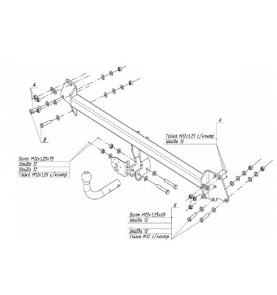 Фаркоп на Toyota Camry 3056A