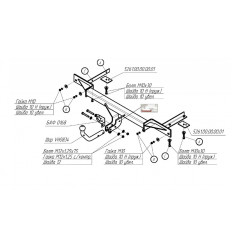 Фаркоп на Chevrolet Orlando 5261A