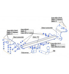 Фаркоп на Toyota Auris 3059A