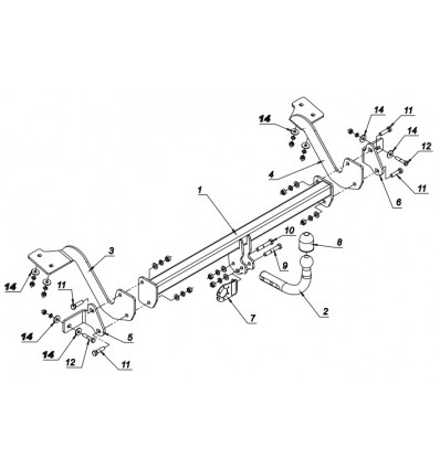 Фаркоп на Peugeot Partner F 31