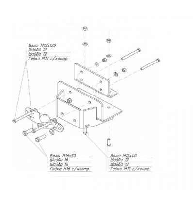 Фаркоп на Toyota Hilux N25 Double cab 3065F