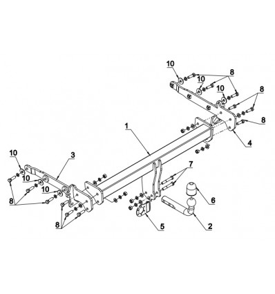 Фаркоп на Subaru Outback  SU 49