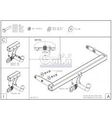 Оцинкованный фаркоп на Volvo XC70 V084A