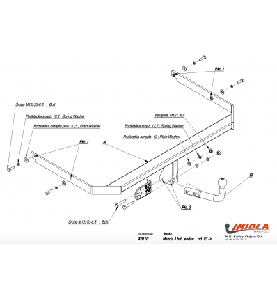 Фаркоп на Ford Focus 3 X/010