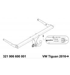 Фаркоп на Volkswagen Tiguan 321906600001