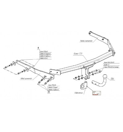 Фаркоп на Ford Focus 3 3973-A