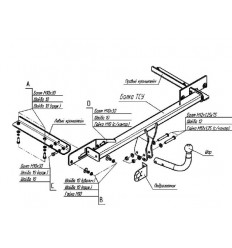 Фаркоп на Opel Astra J 1178A