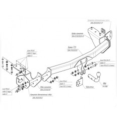 Фаркоп на Toyota RAV 4 3084A