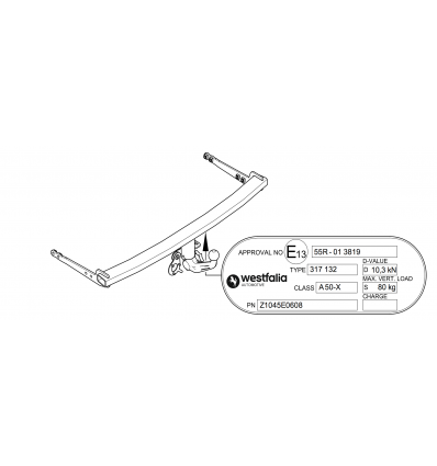 Фаркоп на Volkswagen Golf 317132600001