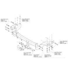 Фаркоп на Mitsubishi Outlander XL 4155C