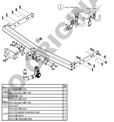 Фаркоп на Audi A3 E0402BV