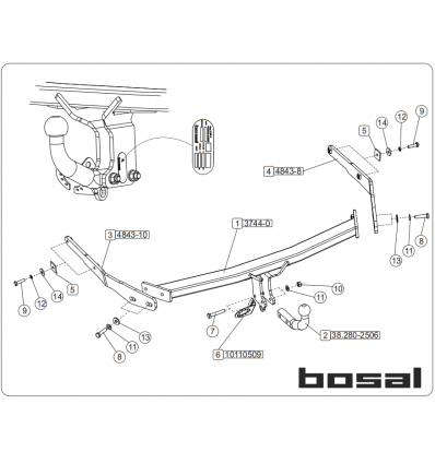 Фаркоп на Ford Focus 3 037-441