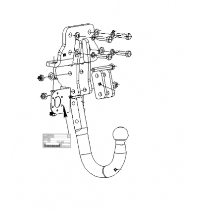 Фаркоп на Toyota Land Cruiser Prado 3095A