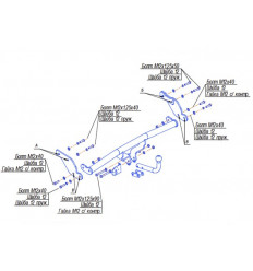 Фаркоп на Hyundai Getz 4241A