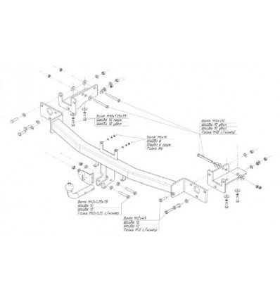 Фаркоп на Hyundai ix55 4246A