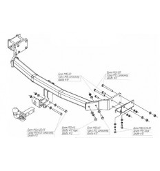 Фаркоп на Hyundai Santa Fe 4251V