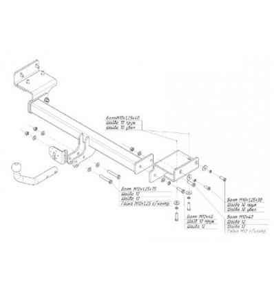 Фаркоп на Hyundai ix35 4253A