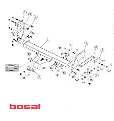 Фаркоп на Mitsubishi Pajero 3 042-972